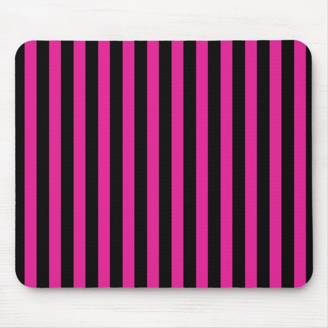 Fuchsia und schwarze Süßigkeiten Mousepad (Vorne)