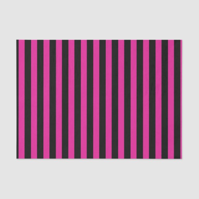 Fuchsia und schwarze Süßigkeiten Seidenpapier (Vorderseite)