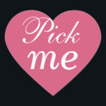 Fuchsia und White Pick Me Aufkleber<br><div class="desc">Dieser super niedliche Aufkleber "Pick me" ist ein tolles Accessoire für jeden Geschmack,  jeden Dessert oder jeden Genuss.</div>