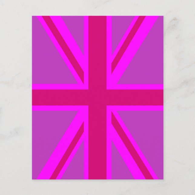 Fuchsia Union Jack Flyer (Vorne)
