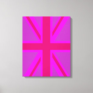 Fuchsia Union Jack Leinwanddruck