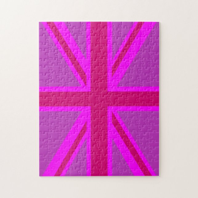 Fuchsia Union Jack Puzzle (Vertikal)