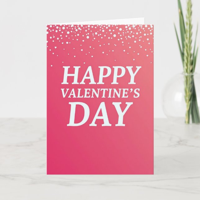 Fuchsia Valentine Glitter Texture Card Karte (Vorderseite)