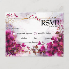 Fuchsia-Verzauberung: Wasserfarbe Postkarte