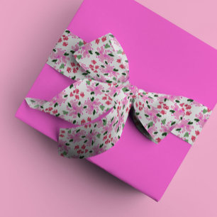 Fuchsia Watercolor Blumengarten Satinband