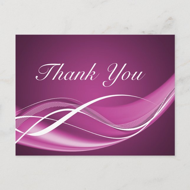 Fuchsia Wave Postcard Template Postkarte (Vorderseite)