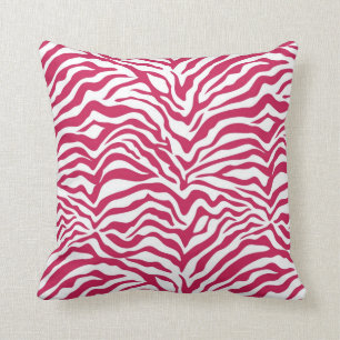Fuchsia Zebra Stripe Kissen