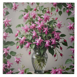 Fuchsias-Blume in Vase Fliese