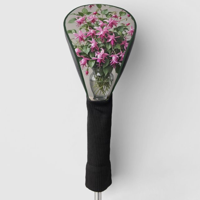 Fuchsias-Blume in Vase Golf Headcover (Vorderseite)