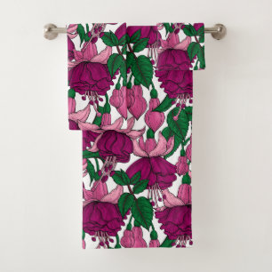 Fuchsie Badhandtuch Set