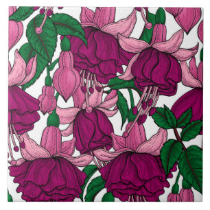 Fuchsie Fliese