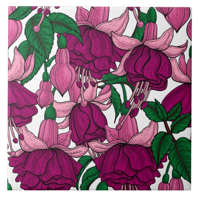 Fuchsie Fliese (Vorderseite)