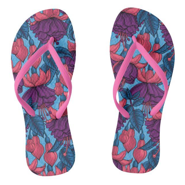 Fuchsie Flip Flops (Fußbett)