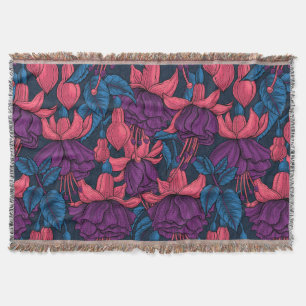 Fuchsie in Blau und Lila Decke