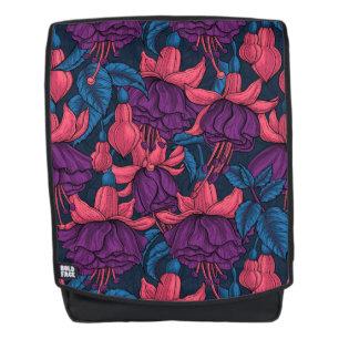 Fuchsie in Blau und Lila Rucksack