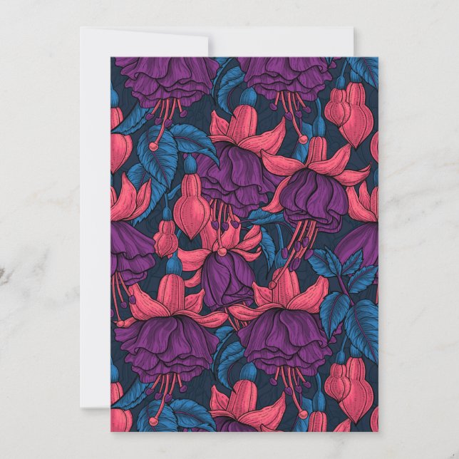 Fuchsie in Blau und Violett (Vorderseite)