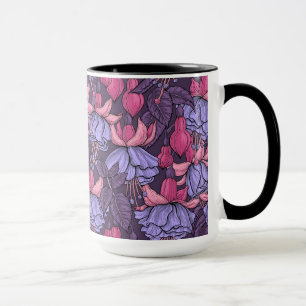 Fuchsie in rosa und violett tasse