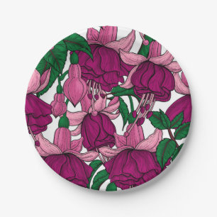 Fuchsie Pappteller