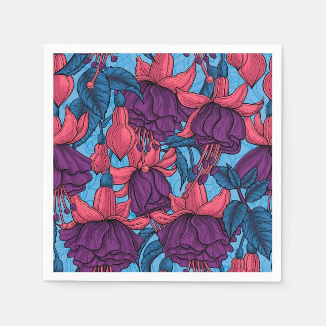 Fuchsie Serviette (Vorderseite)