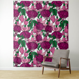 Fuchsie Wandteppich