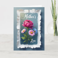 Fuchsien-Blumenkarte für Mütter zur Liebe