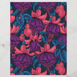 Fuchsien in blau und lila