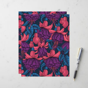 Fuchsien in blau und lila