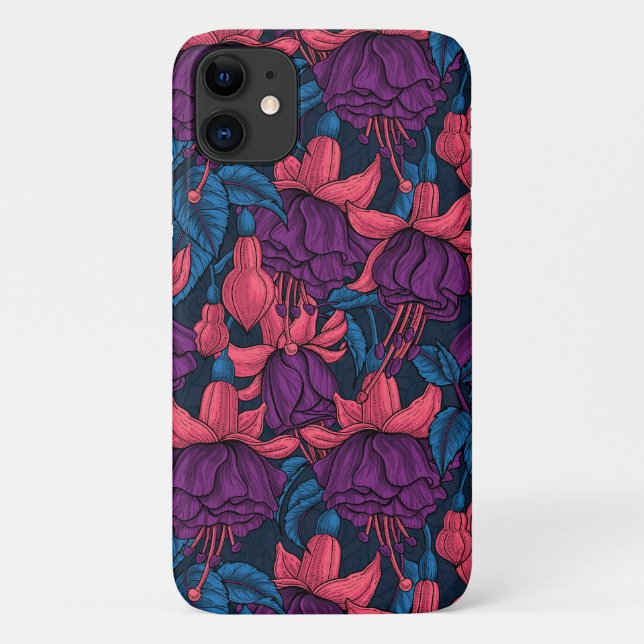Fuchsien in blau und lila Case-Mate iPhone hülle (Rückseite)