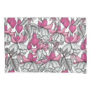 Fuchsien in weiß und rosa kissenbezug