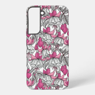Fuchsien in weiß und rosa samsung galaxy hülle