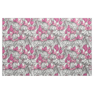 Fuchsien in weiß und rosa stoff