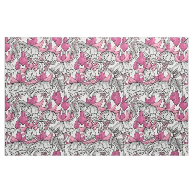 Fuchsien in weiß und rosa stoff (Fat Quarter (45,7 x 55,9 cm))