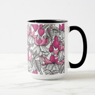 Fuchsien in weiß und rosa tasse