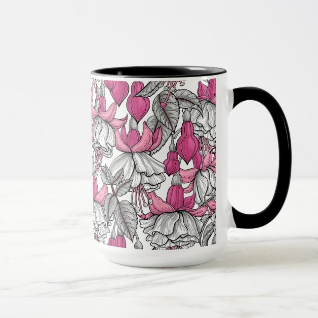 Fuchsien in weiß und rosa tasse (Rechts)
