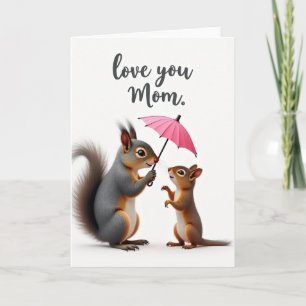 Fuchsien-Schirm-Mama-Karte Karte