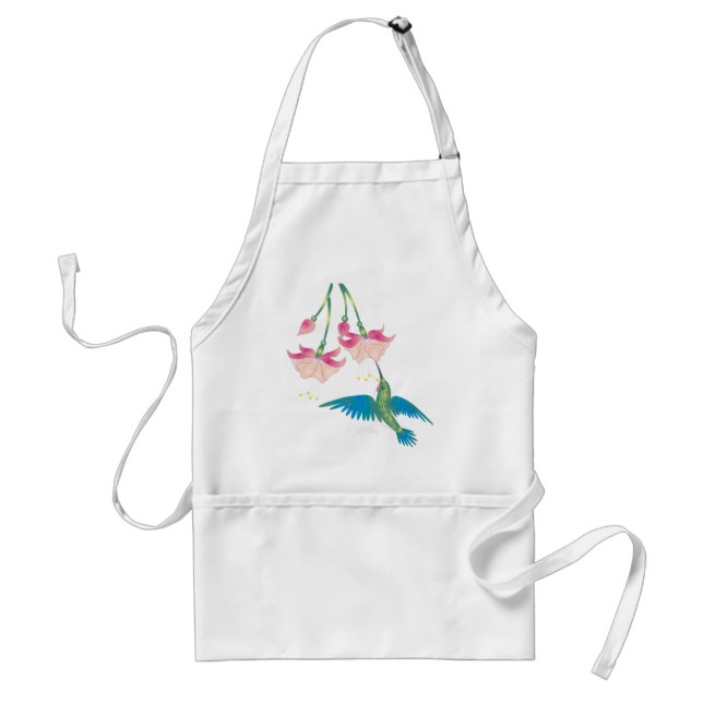 FUCHSIEN u. KOLIBRI durch SHARON SHARPE Schürze (Vorne)