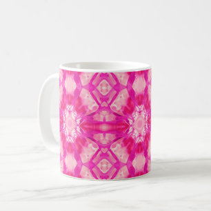 Fuchsien und pastellrosa Gefärbte Krawatte Muster Kaffeetasse