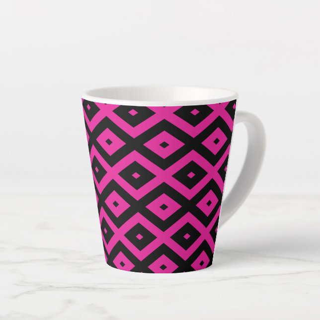 Fuchsien und schwarzer Diamant Milchtasse (Rechte Ecke)