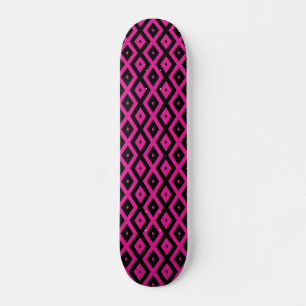 Fuchsien und schwarzer Diamant Skateboard