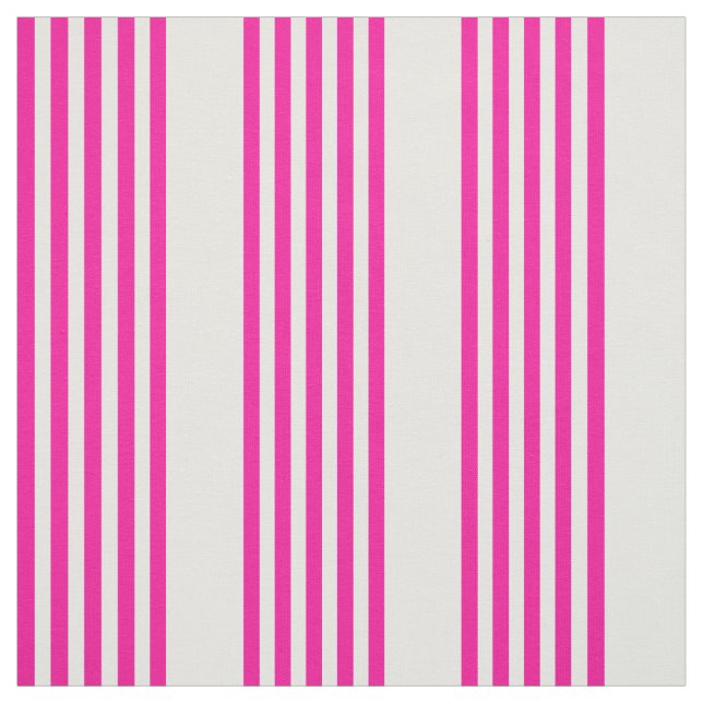 Fuchsien und weiße fünf Streifen Muster Stoff (Muster)