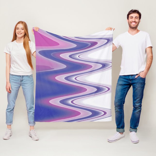 Fuchsienblau grau fleecedecke (Beispiel)