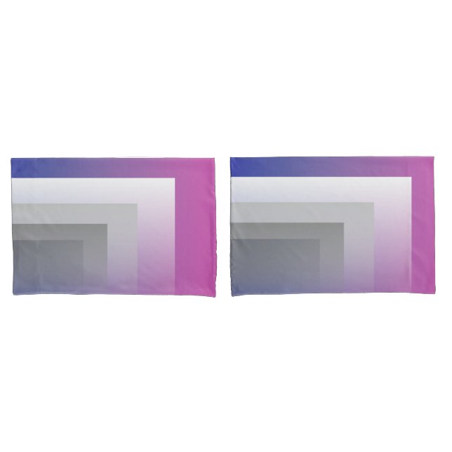 Fuchsienblau grau kissenbezug (Vorderseite-Set)