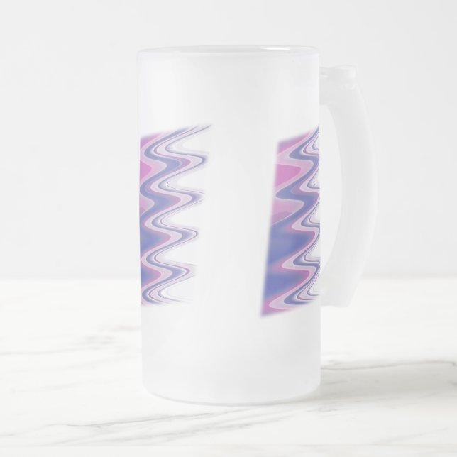 Fuchsienblau grau mattglas bierglas (VorderseiteRechts)