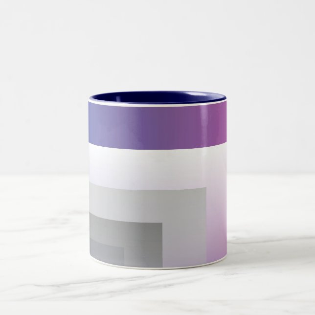 Fuchsienblau grau zweifarbige tasse (Mittel)