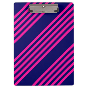 Fuchsienblauer Fünf Streifen Klemmbrett