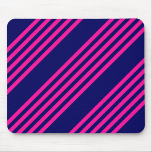 Fuchsienblauer Fünf Streifen Mousepad