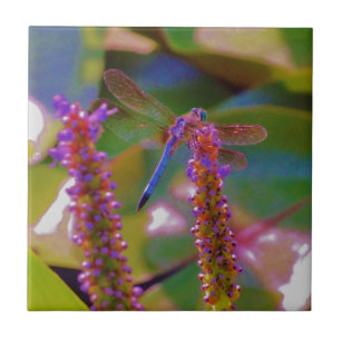 Fuchsienfliege und Blume Fliese
