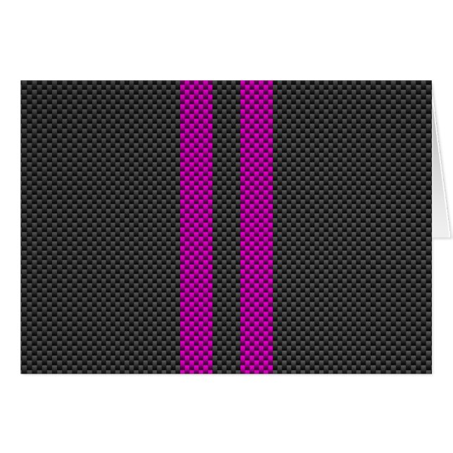 Fuchsienrosa Streifen im Carbon-Faserstil (Vorderseite (Horizontal))