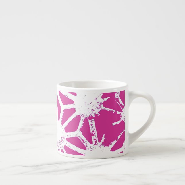 Fuchsisches geometrisches Muster Espressotasse (Rechts)