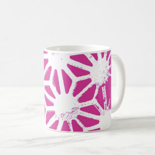 Fuchsisches geometrisches Muster Kaffeetasse